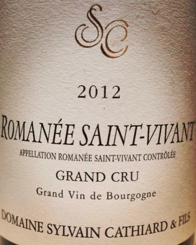 Romanee St-Vivant bottle label