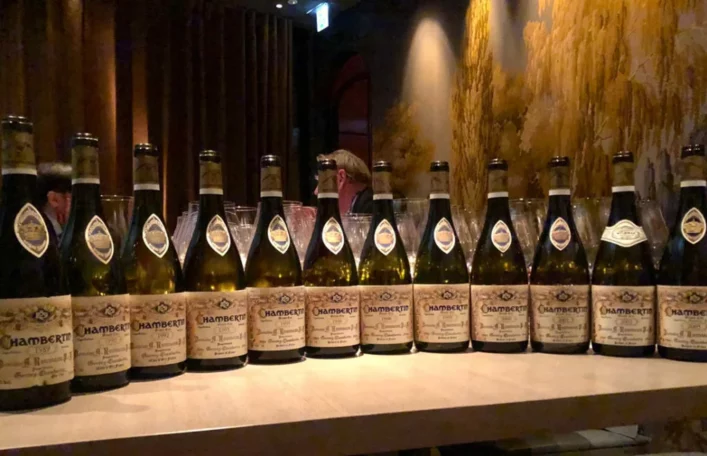 Chambertin bottles