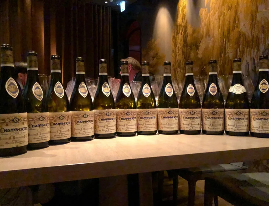 Chambertin bottles